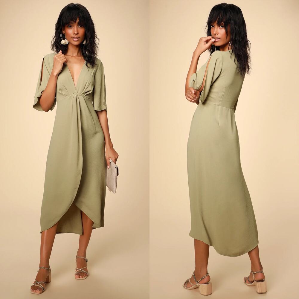 Lulus My Type Light Sage Midi Dress